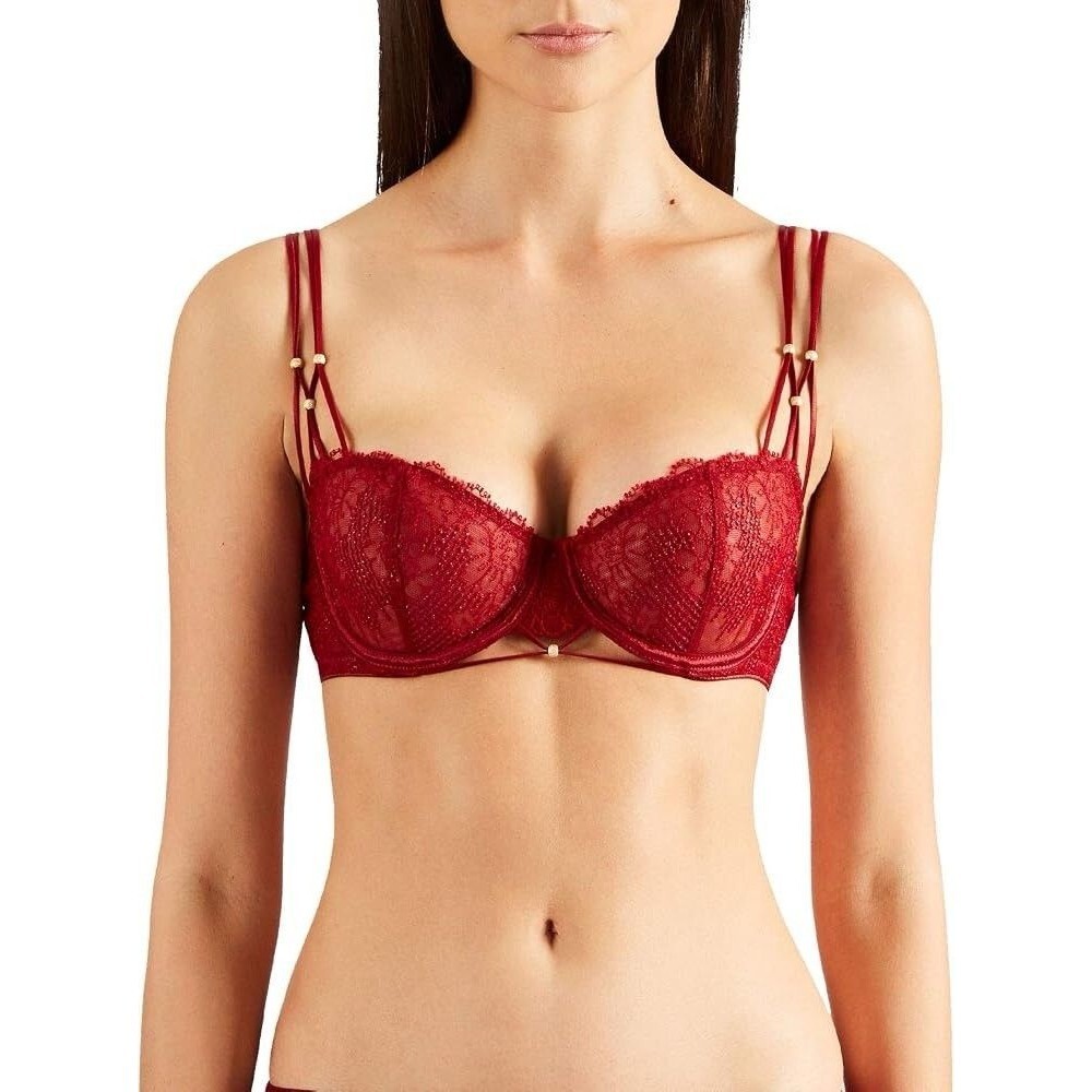 Aubade La Belle Etoile Bra PH14 Bordeaux Red Lace Underwire 34D